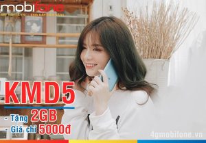 Tận hưởng 2GB chỉ 5000đ mỗi ngày khi đăng ký gói KMD5 mạng Mobifone