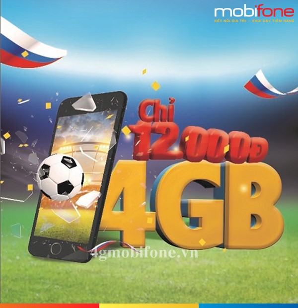 Đón World Cup Mobifone tung gói cước CUP ưu đãi 4GB chỉ 12,000đ