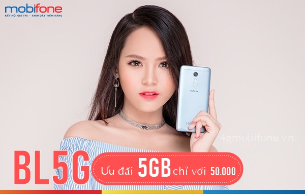 Đăng ký gói BL5G mạng Mobifone nhận 5Gb chỉ 50,000đ