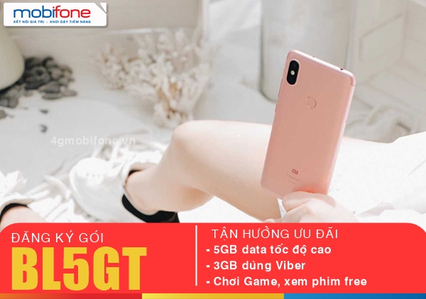 Đăng ký gói BL5GT Mobifone nhận 8GB data và free xem phim, chơi game