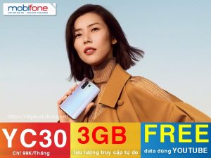 Hướng dẫn đăng ký gói YC30 Mobifone miễn phí xem youtube và 3GB data