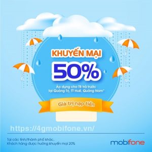Mobifone khuyến mãi tặng 50% giá trị thẻ nạp cực hot ngày 18/11/2020