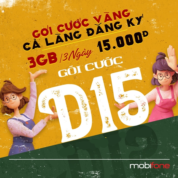 Cách đăng ký gói 4G Mobifone 15K tặng 3GB/ ngày 
