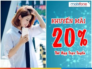 Mobifone khuyến mãi 20% giá trị thẻ nạp trực tuyến duy nhất ngày 2/7/2021