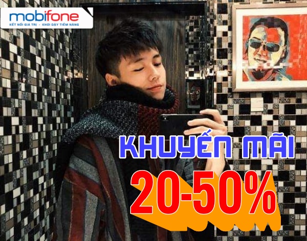 Khuyến mãi MobiFone tặng 20%-50% thẻ nạp duy nhất ngày 22/12/2021