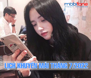 Lịch khuyến mãi 20%-50% thẻ nạp Mobifone tháng 7/2022