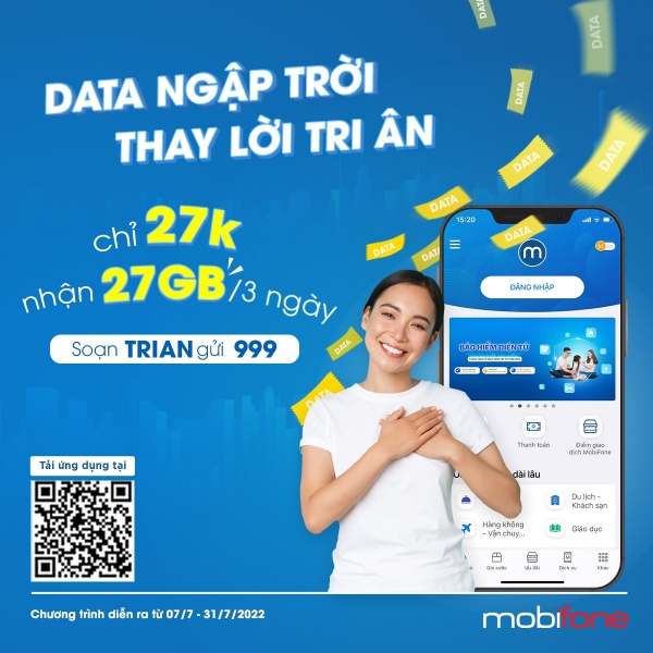 Hướng dẫn đăng ký gói TRIAN Mobifone nhận 27GB cước chỉ 27.000đ