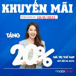 Khuyến mãi nạp thẻ tặng data Mobifone ngày 10/8/2022