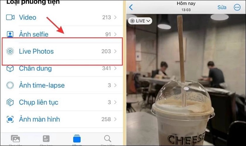 Truy cập vào Thư viện ảnh rồi chọn video Tiktok vừa được bạn lưu về máy